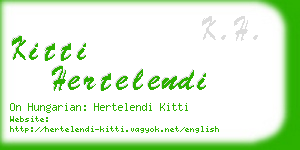 kitti hertelendi business card